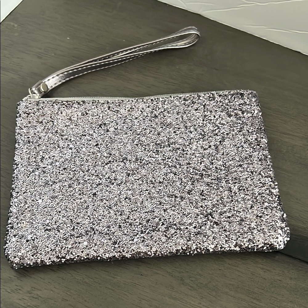 Macy's Silver Clutch Elegant Evening Wristlet